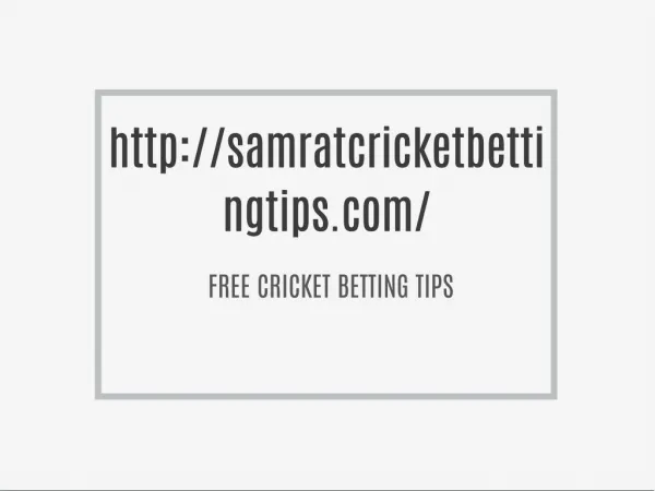 Free cricket betting tips and cbtf