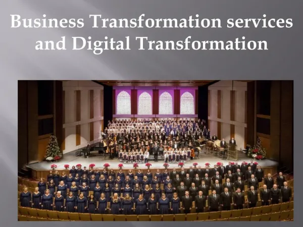 Business Transformation services and Digital Transformation