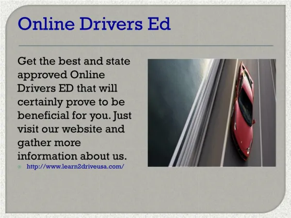 Online Drivers Ed