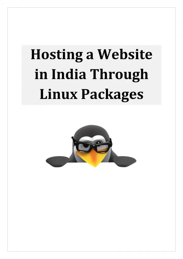 Hosting a Website in India Through Linux Packages