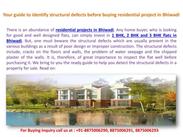 Your guide to identify structural defects before buying residential project in Bhiwadi
