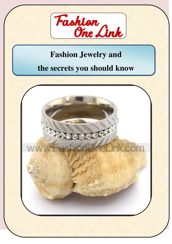 Fashion Jewelry and the secrets you should know