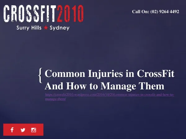 Common Injuries in CrossFit And How to Manage Them