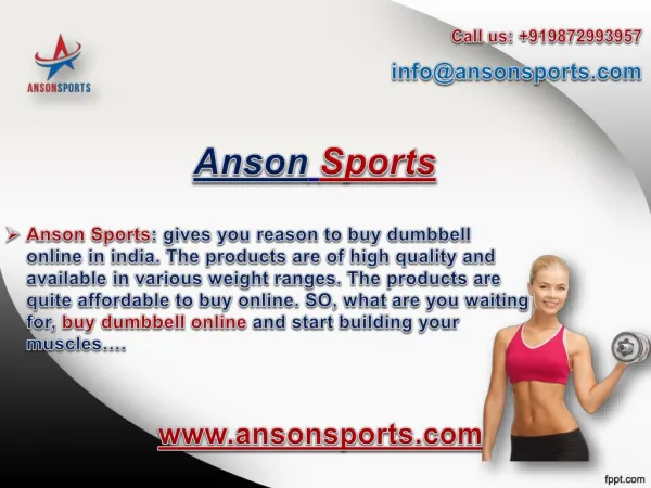 Buy Fitness Equipments Online from Anson Sports & Start Your Fitness Regime