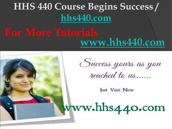 HHS 440 Course Begins Success / hhs440dotcom