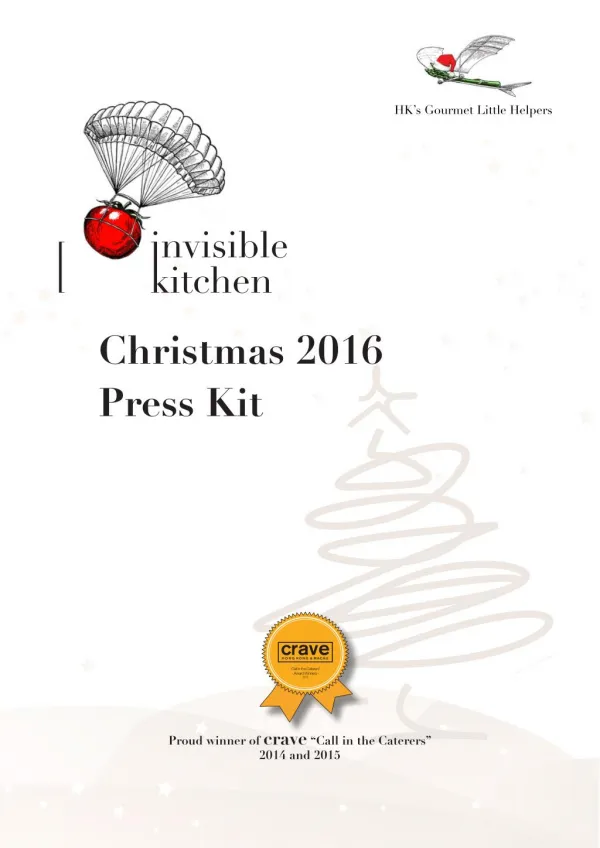 Christmas catering Hong Kong | Christmas 2016 Press Kit | Invisible Kitchen