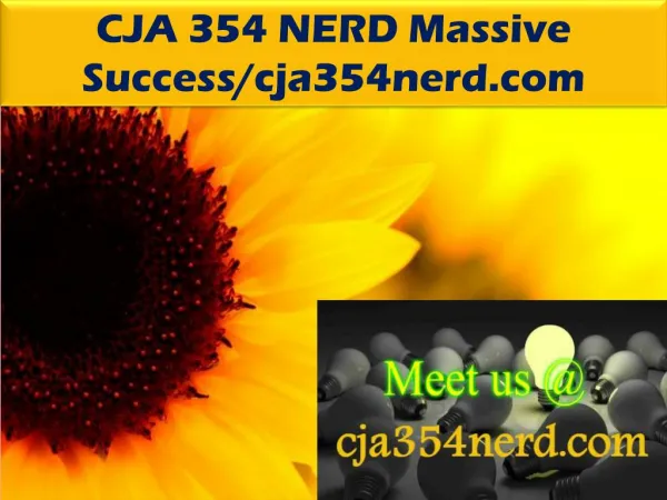 CJA 354 NERD Massive Success/cja354nerd.com