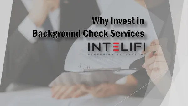 Why Invest in Background Check Services