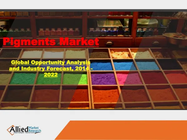 Global Pigments Market Share & Industry Forecast 2022