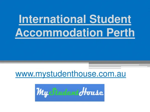 International Student Accommodation Perth - mystudenthouse.com.au
