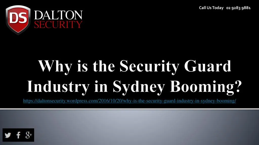why is the security guard industry in sydney booming