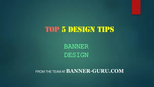 Top 5 design tips of banner design