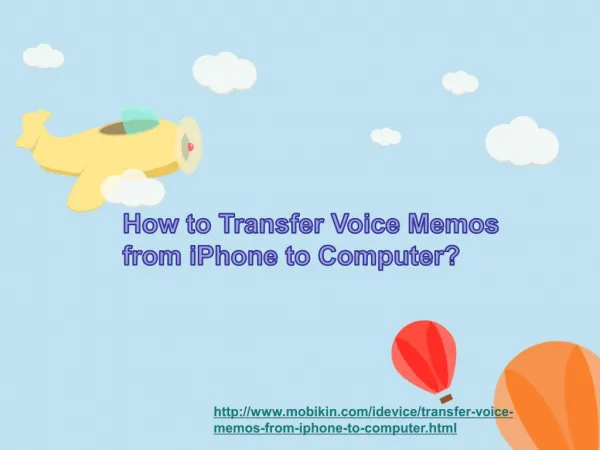 How to Transfer Voice Memos from iPhone to Computer?