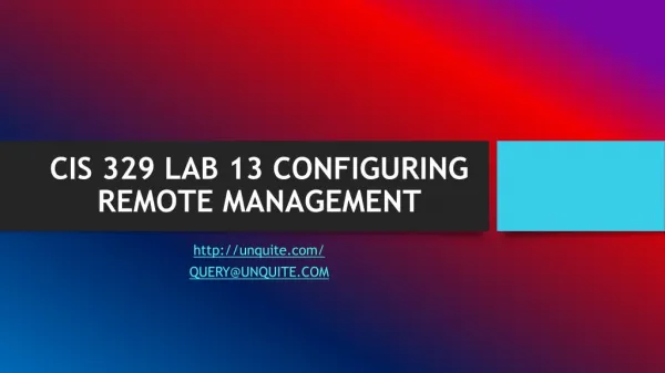 cis 329 lab 13 configuring remote management
