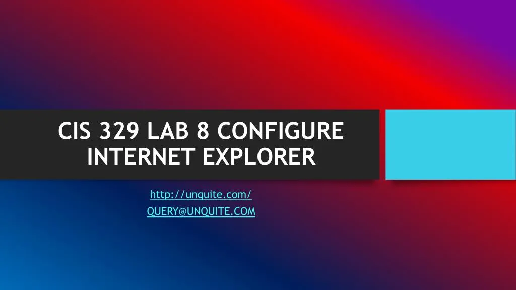 cis 329 lab 8 configure internet explorer