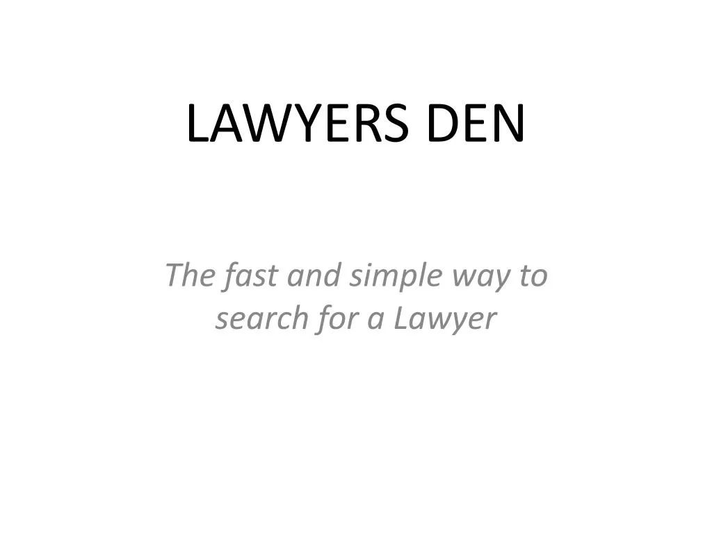 lawyers den