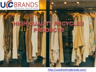 High quality Recycled Products - slide 1