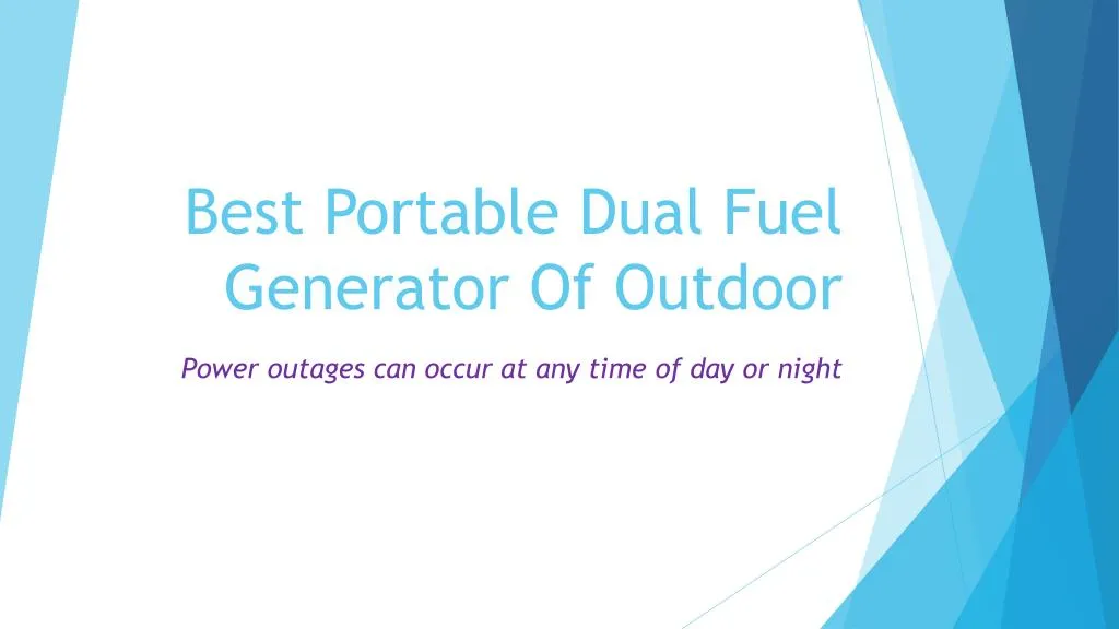 best portable dual fuel generator o f outdoor
