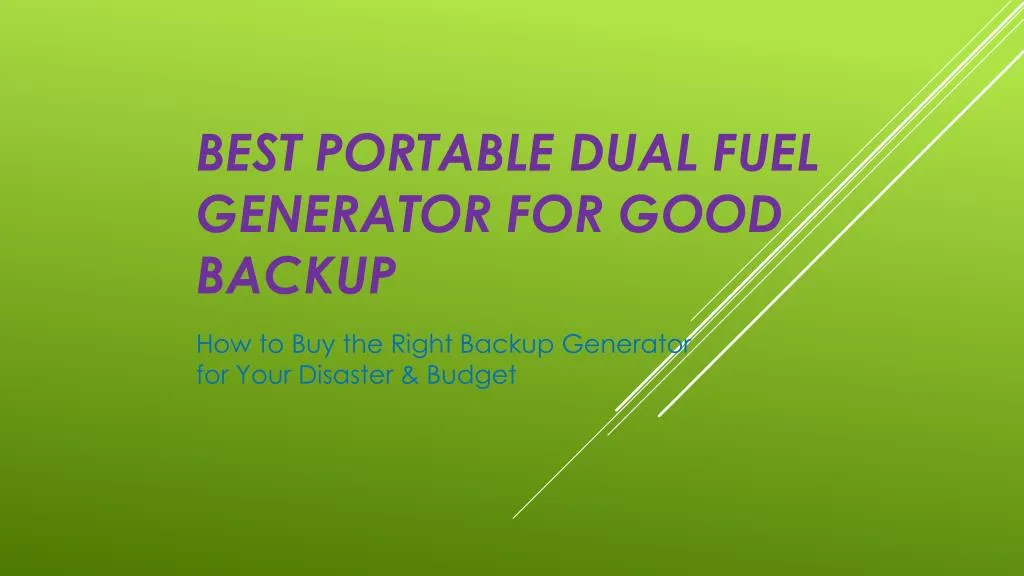 best portable dual fuel generator for good backup