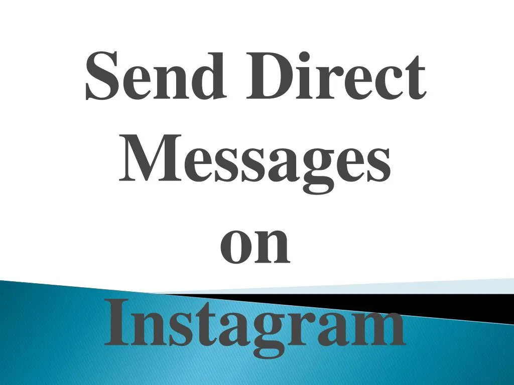 send direct messages on instagram