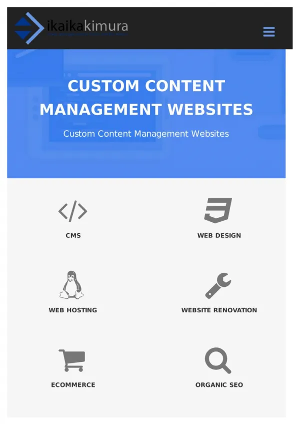 Custom Content Management Websites