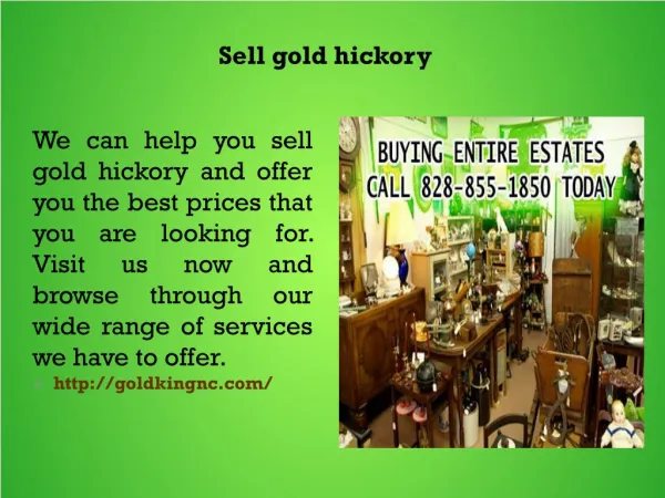 Sell gold hickory