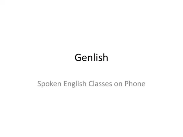 English Speaking Classes, Spoken English course