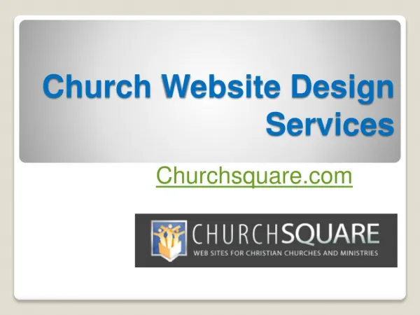 Church Website Design Services - www.churchsquare.com