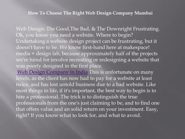 Web Design Company Mumbai