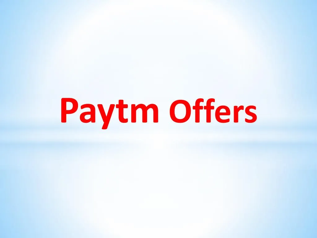 paytm offers