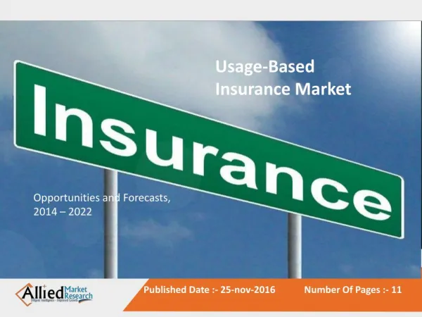 Usage-Based insurance Market