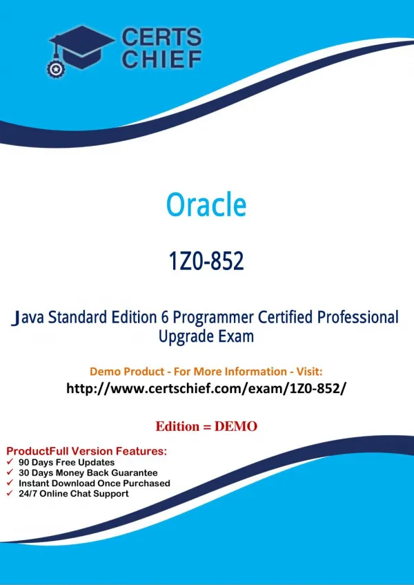 1Z0-852 Exam Certification Test