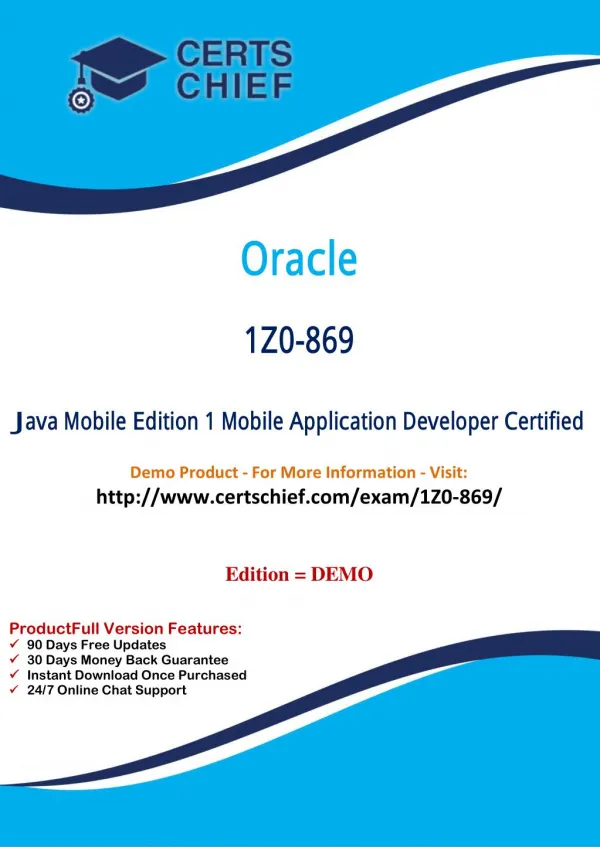 1Z0-869 Professional Certification