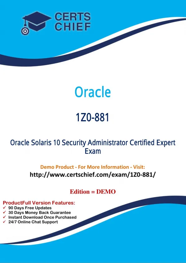 1Z0-881 Professional Certification