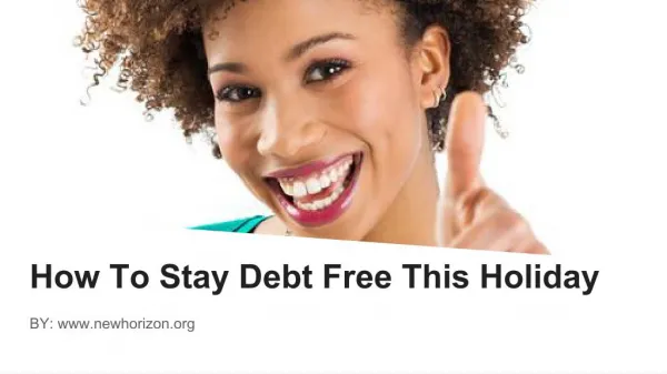 How To Stay Debt Free This Holiday