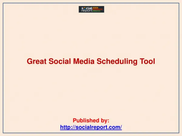 Great Social Media Scheduling Tool