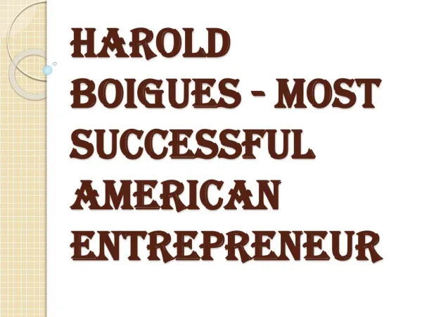 Most Successful American Entrepreneur