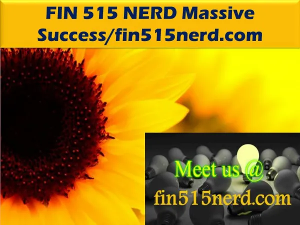 FIN 515 NERD Massive Success/fin515nerd.com