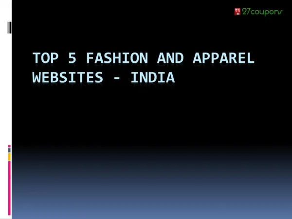 Top 5 fashion and apparel websites