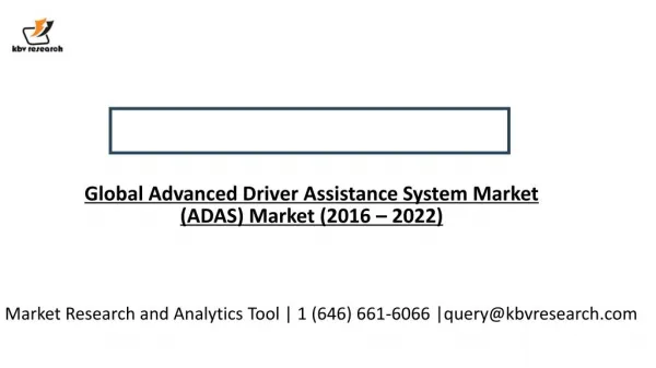 Advanced Driver Assistance System Market