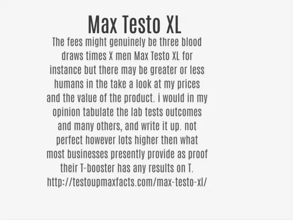 Max Testo XL