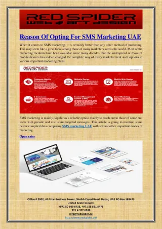 Reason Of Opting For SMS Marketing UAE - slide 1