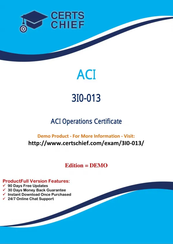 3I0-013 Latest Certification Practice Test