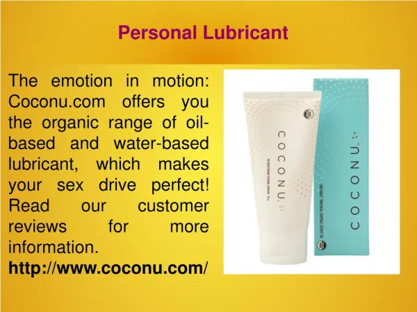 Personal Lubricants