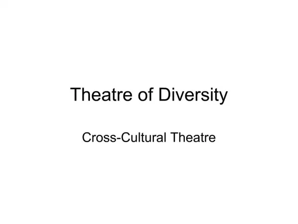 Theatre of Diversity