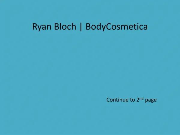 Ryan Bloch - Different Non-surgical Liposuction procedures