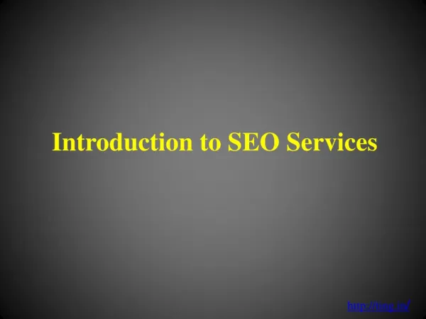 introduction to seo services