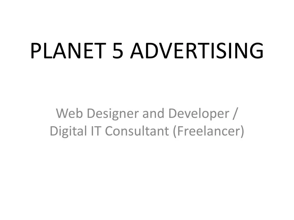 planet 5 advertising