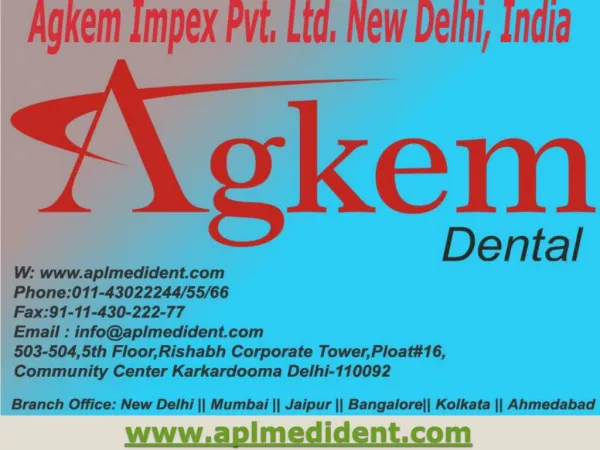 Dental Equipment Suppliers in India
