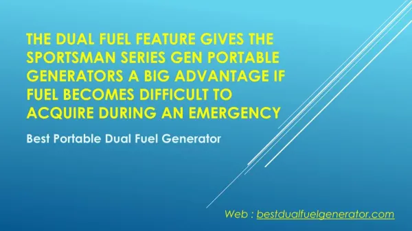 Features for the best dual fuel generators